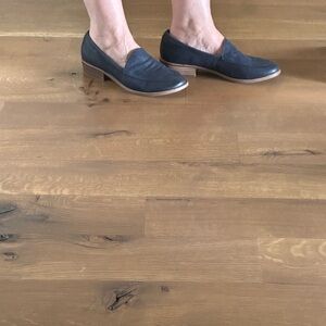 Stylish Navy Leather Slip-On Shoes